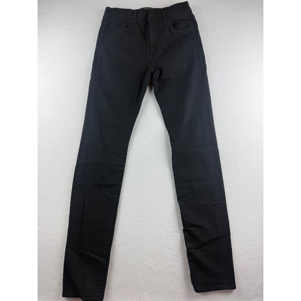 7 For All Mankind Ryley Luxe Performance Black Slim Straight Jeans Women 28